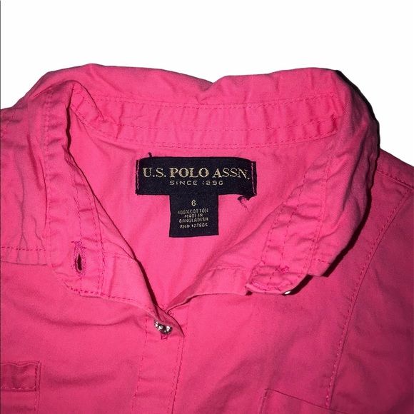 U.S. POLO ASSN PINK DRESS SIZE 6 - Picture 3 of 6